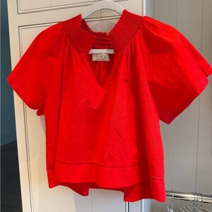 Sofia Red Women's Tunic Top